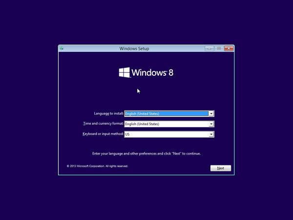 How to install windows 8 using bootabale USB