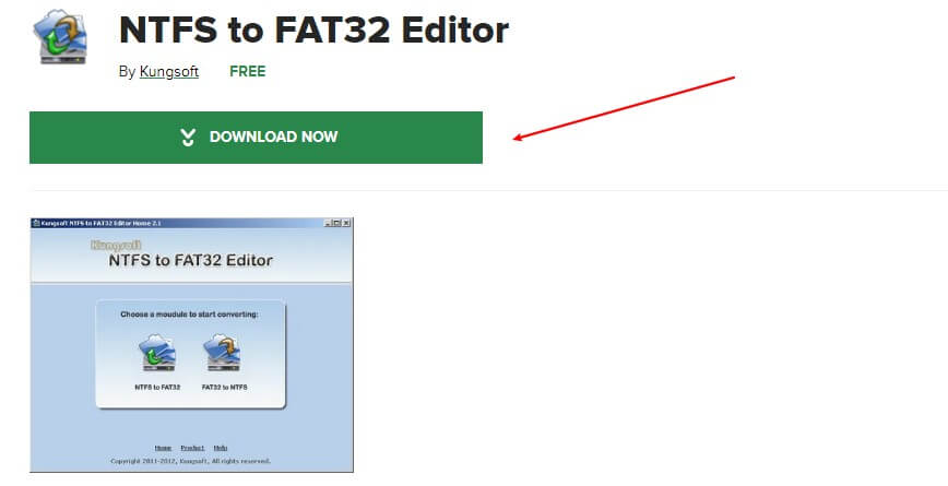 Descargar NTFS to FAT32 Editor