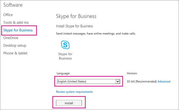 Skype for Business Installation