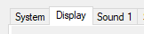 display tab