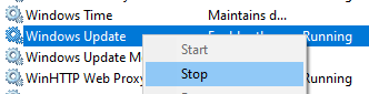 how to stop windows update