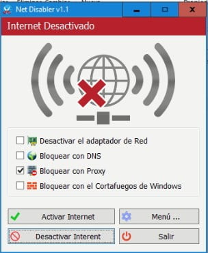 net disabler internet desactivado