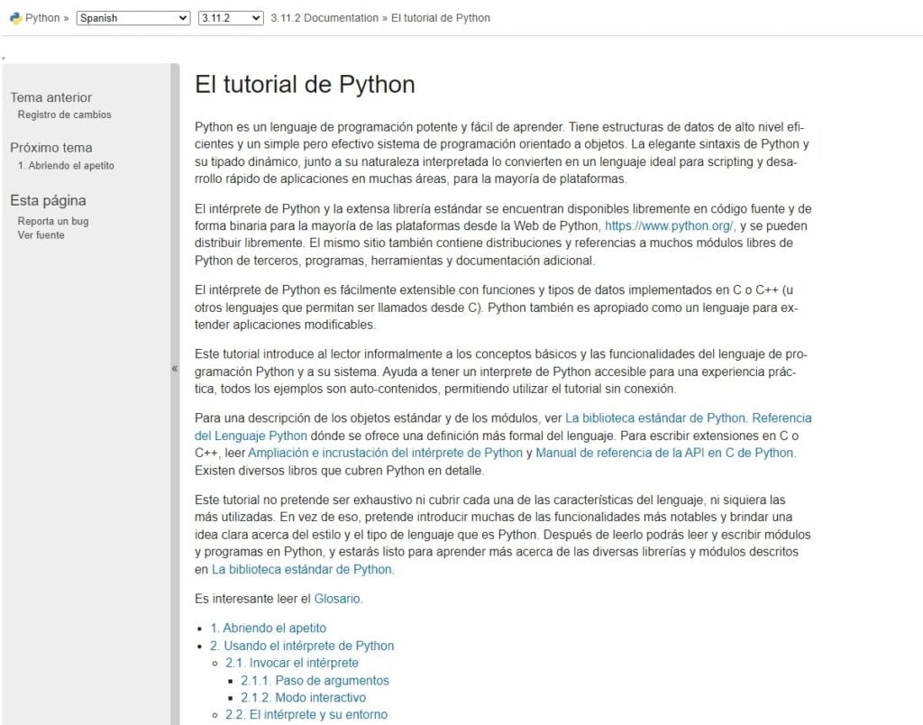 Tutorial oficial de Python